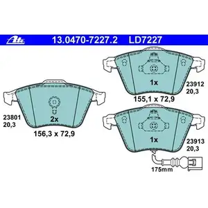 ATE 13.0470-7227.2 Ceramic Belagsatz ATE 13.0470-7227.2 Ceramic Belagsatz