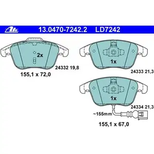 ATE Bremsenset Bremsscheiben Ø312 belüftet Bremsbeläge vorn Audi Seat VW ATE Bremsenset Bremsscheiben Ø312 belüftet Bremsbeläge vorn Audi Seat VW