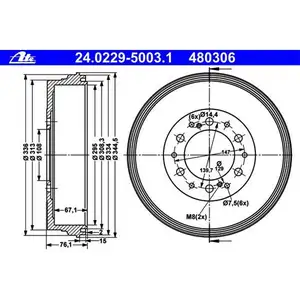 ATE 24.0229-5003.1 Bremstrommeln 2 Stück für TOYOTA ATE 24.0229-5003.1 Bremstrommeln 2 Stück für TOYOTA