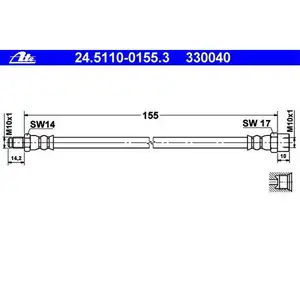 ATE 24.5110-0155.3 Bremsschlauch ATE 24.5110-0155.3 Bremsschlauch