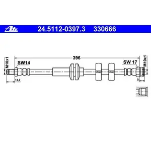 ATE 24.5112-0397.3 Bremsschlauch ATE 24.5112-0397.3 Bremsschlauch
