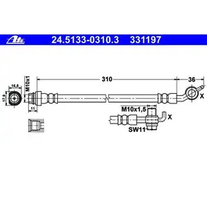 ATE 24.5133-0310.3 Bremsschlauch ATE 24.5133-0310.3 Bremsschlauch