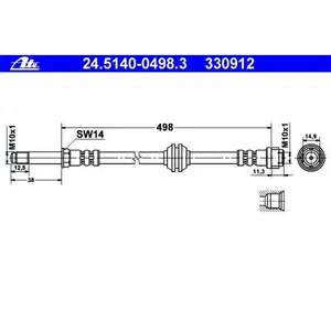 ATE 24.5140-0498.3 Bremsschlauch