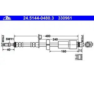 ATE 24.5144-0480.3 Bremsschlauch