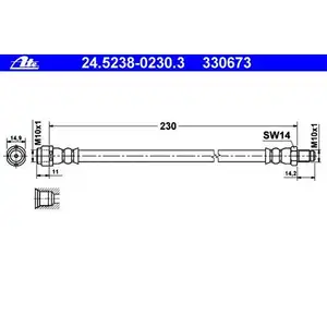 2x ATE Bremsschlauch hinten Mercedes A-Klasse B-Klasse Baujahr beachten! 2x ATE Bremsschlauch hinten Mercedes A-Klasse B-Klasse Baujahr beachten!