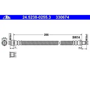 2x ATE Bremsschlauch hinten MB S-Klasse W220 E-Klasse W211 S211 CLS BJ beachten! 2x ATE Bremsschlauch hinten MB S-Klasse W220 E-Klasse W211 S211 CLS BJ beachten!