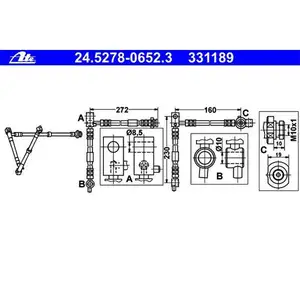 ATE 24.5278-0652.3 Bremsschlauch ATE 24.5278-0652.3 Bremsschlauch
