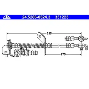 ATE 24.5286-0524.3 Bremsschlauch ATE 24.5286-0524.3 Bremsschlauch