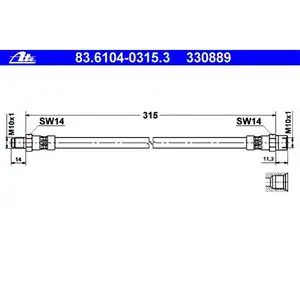 ATE 83.6104-0315.3 Bremsschlauch