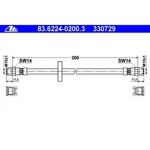 ATE 83.6224-0200.3 Bremsschlauch ATE 83.6224-0200.3 Bremsschlauch