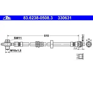 ATE 83.6238-0508.3 Bremsschlauch ATE 83.6238-0508.3 Bremsschlauch
