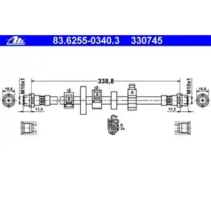 ATE 83.6255-0340.3 Bremsschlauch ATE 83.6255-0340.3 Bremsschlauch