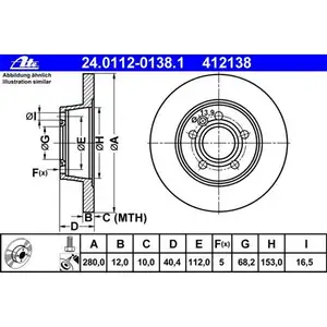 ATE 24.0112-0138.1 Bremsscheiben 2 St&uuml;ck VW