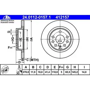ATE 24.0112-0157.1 Bremsscheiben 2 Stück OPEL ATE 24.0112-0157.1 Bremsscheiben 2 Stück OPEL