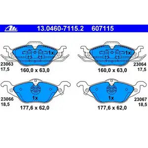 ATE Bremsenset Bremsscheiben Ø256 belüftet Bremsbeläge vorn Opel Atsra G CC ATE Bremsenset Bremsscheiben Ø256 belüftet Bremsbeläge vorn Opel Atsra G CC