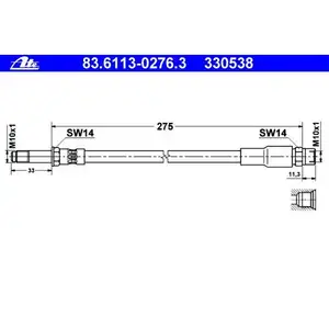 2x ATE Bremsschlauch hinten BMW 5er E39 Baujahr beachten! 2x ATE Bremsschlauch hinten BMW 5er E39 Baujahr beachten!