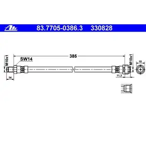 2x ATE Bremsschlauch vo. MB C-Klasse E-Klasse SLK CLK CLC-Klasse SLC BJ beachten 2x ATE Bremsschlauch vo. MB C-Klasse E-Klasse SLK CLK CLC-Klasse SLC BJ beachten