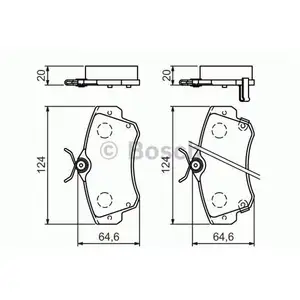 BOSCH 0 986 494 029 Bremsbelagsatz, Scheibenbremse