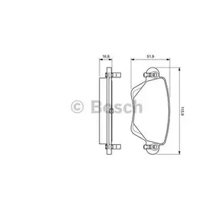 BOSCH 0 986 494 046 Bremsbelagsatz, Scheibenbremse
