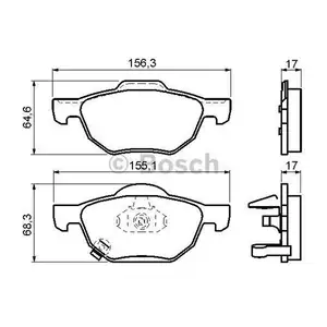 BOSCH 0 986 494 135 Bremsbelagsatz, Scheibenbremse BOSCH 0 986 494 135 Bremsbelagsatz, Scheibenbremse