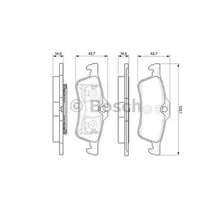 Bremsbelagsatz Scheibenbremse Bosch 0 986 494 130 f&uuml;r Daihatsu f&uuml;r Toyota