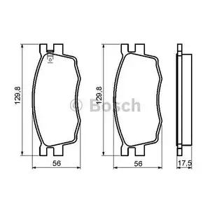 BOSCH 0 986 494 139 Bremsbelagsatz, Scheibenbremse BOSCH 0 986 494 139 Bremsbelagsatz, Scheibenbremse