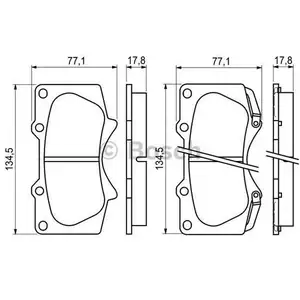 BOSCH 0 986 494 153 Bremsbelagsatz, Scheibenbremse
