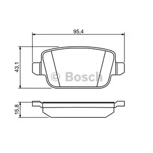 Bremsbelagsatz Scheibenbremse Bosch 0 986 494 247 f&uuml;r Ford f&uuml;r Lancia f&uuml;r Rover
