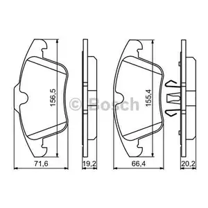 Bremsbelagsatz Scheibenbremse Bosch 0 986 494 246 f&uuml;r Ford f&uuml;r Rover f&uuml;r Volvo