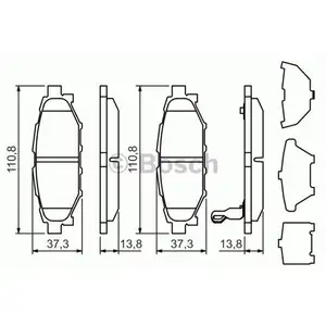 Bremsbelagsatz Scheibenbremse Bosch 0 986 494 444 f&uuml;r Daihatsu f&uuml;r Subaru