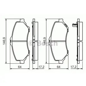 BOSCH 0 986 494 493 Bremsbelagsatz, Scheibenbremse BOSCH 0 986 494 493 Bremsbelagsatz, Scheibenbremse
