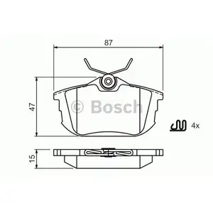 BOSCH 0 986 494 506 Bremsbelag