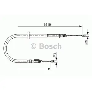 BOSCH 1 987 477 654 Seilzug, Feststellbremse BOSCH 1 987 477 654 Seilzug, Feststellbremse