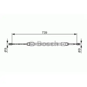 Seilzug Feststellbremse Bosch 1 987 477 691 f&uuml;r Mercedes Benz f&uuml;r Mercedes Benz
