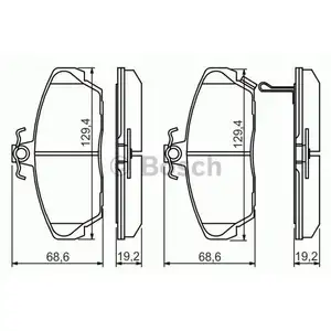 BOSCH 0 986 424 214 Bremsbelagsatz, Scheibenbremse BOSCH 0 986 424 214 Bremsbelagsatz, Scheibenbremse