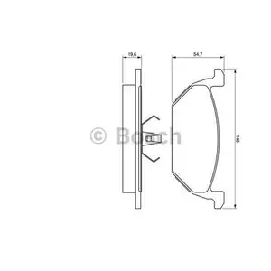 BOSCH 0 986 424 364 Bremsbelagsatz, Scheibenbremse