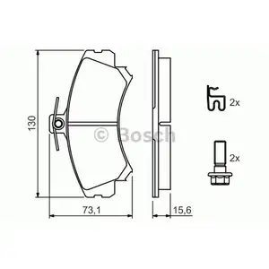 BOSCH 0 986 424 371 Bremsbelagsatz, Scheibenbremse