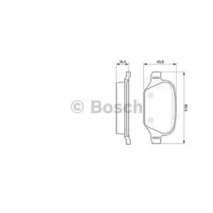 Bremsbelagsatz Scheibenbremse Bosch 0 986 424 553 f&uuml;r Alfa Romeo f&uuml;r Fiat