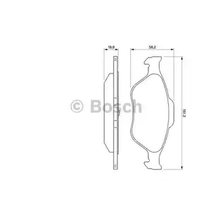 BOSCH 0 986 424 558 Bremsbelagsatz, Scheibenbremse