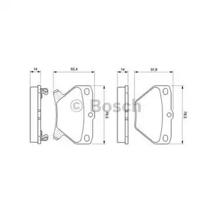 BOSCH 0 986 424 630 Bremsbelagsatz, Scheibenbremse BOSCH 0 986 424 630 Bremsbelagsatz, Scheibenbremse