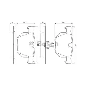 BOSCH 0 986 424 766 Bremsbelagsatz, Scheibenbremse