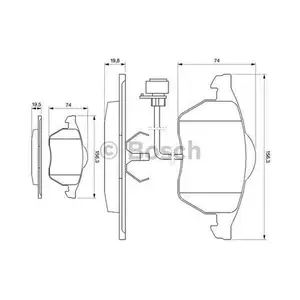 BOSCH 0 986 460 937 Bremsbelagsatz, Scheibenbremse BOSCH 0 986 460 937 Bremsbelagsatz, Scheibenbremse