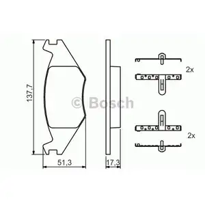 BOSCH 0 986 468 890 Bremsbelagsatz, Scheibenbremse BOSCH 0 986 468 890 Bremsbelagsatz, Scheibenbremse