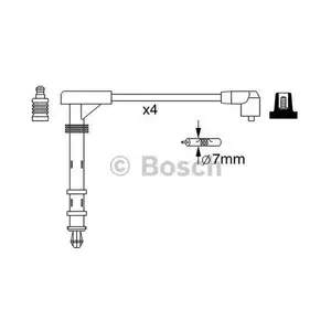Zündleitungssatz Bosch 0 986 357 261 für Fiat für Lancia Zündleitungssatz Bosch 0 986 357 261 für Fiat für Lancia