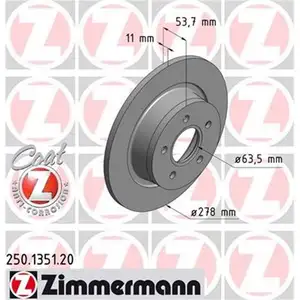 ZIMMERMANN 250.1351.20 Bremsscheiben 2 Stück FORD ZIMMERMANN 250.1351.20 Bremsscheiben 2 Stück FORD