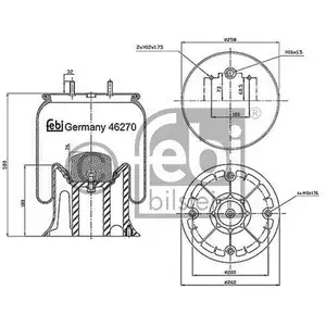 FEBI BILSTEIN 46270 Luftfederbalg FEBI BILSTEIN 46270 Luftfederbalg
