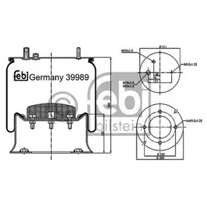 FEBI BILSTEIN 39989 Luftfederbalg für RENAULT FEBI BILSTEIN 39989 Luftfederbalg für RENAULT