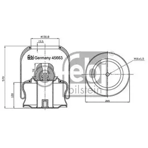 FEBI BILSTEIN 45663 Luftfederbalg für MERCEDES-BENZ FEBI BILSTEIN 45663 Luftfederbalg für MERCEDES-BENZ