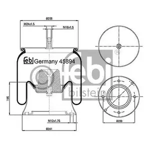 FEBI BILSTEIN 45894 Luftfederbalg FEBI BILSTEIN 45894 Luftfederbalg