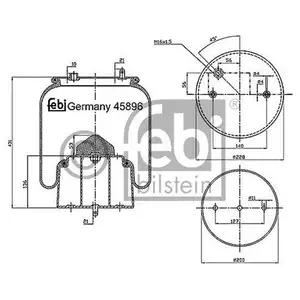 FEBI BILSTEIN 45896 Luftfederbalg für SCANIA FEBI BILSTEIN 45896 Luftfederbalg für SCANIA